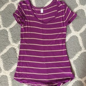 Old Navy Women’s Purple& Cream Top